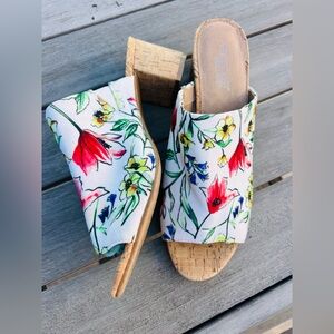 Aerosoles Cork Heel Slides Size 10 Medium